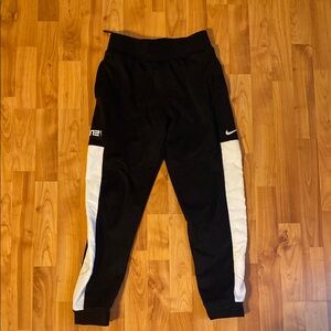 Boys Large Black and White Nike Pants